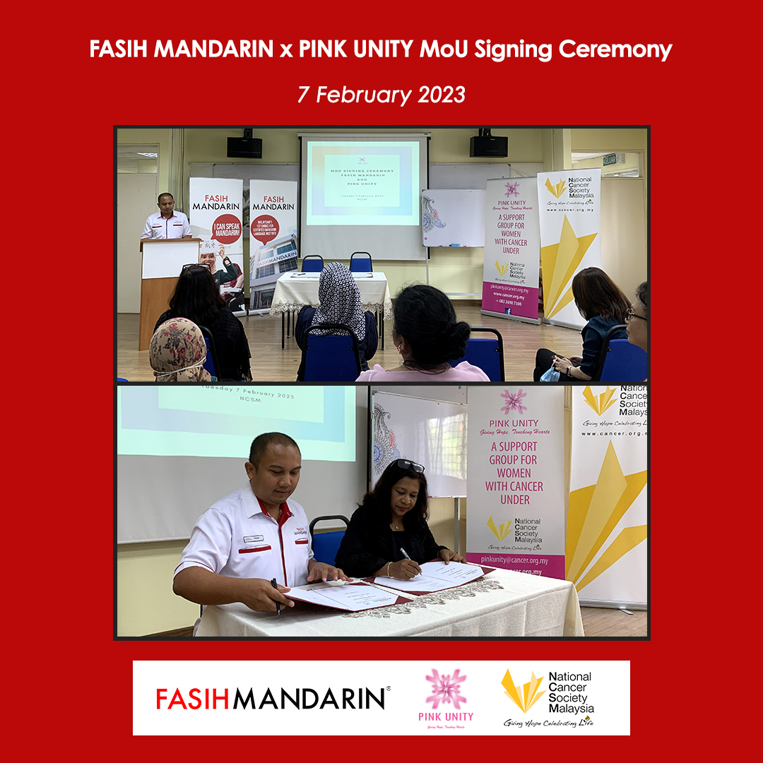 fasihmandarin1's tweet photo. Joining hands for a noble cause, Fasih Mandarin and Pink Unity (supported by @ncsmalaysia) have signed an MoU in February. As part of our CSR initiative and with this MoU, we aim to provide much-needed support to Pink Unity and its members in the journey to fight against cancer. https://t.co/Ao6vqLdx9X