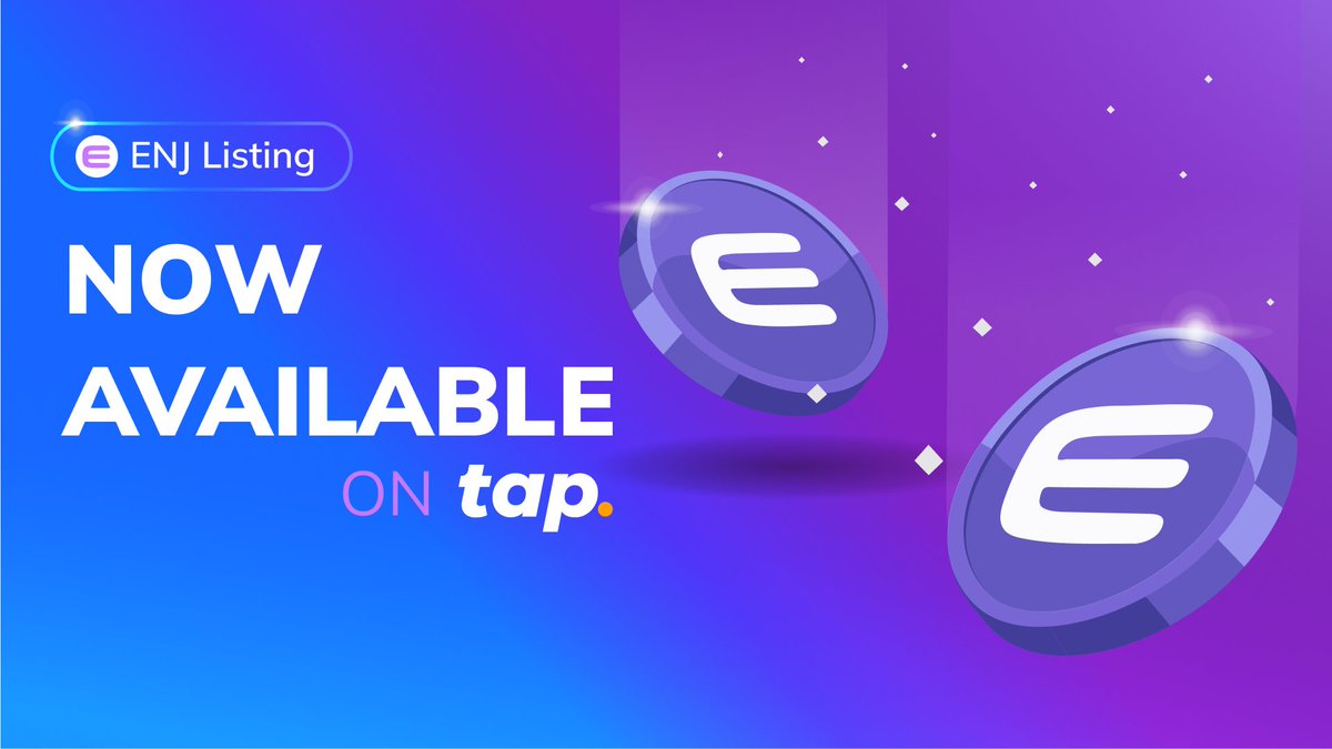 Tap_Fintech's tweet photo. 🙌 Exciting news! We are thrilled to announce that $ENJ is now live on Tap. You can now buy, sell &amp; hold @Enjin with ease thanks to our easy-to-use interface, and trade in a secure app. 

Get to know everything about Enjin : https://t.co/9xx6PqKhTA

 #Enjin #crypto #altcoin #NFT https://t.co/PyMhaT5qnM