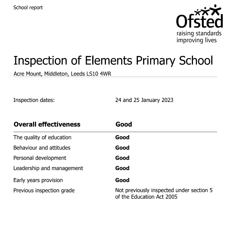 We are pleased to share with everyone the results of our first Ofsted inspection #wemakeadifference #Creative #Innovative #Unique #WorldChangers