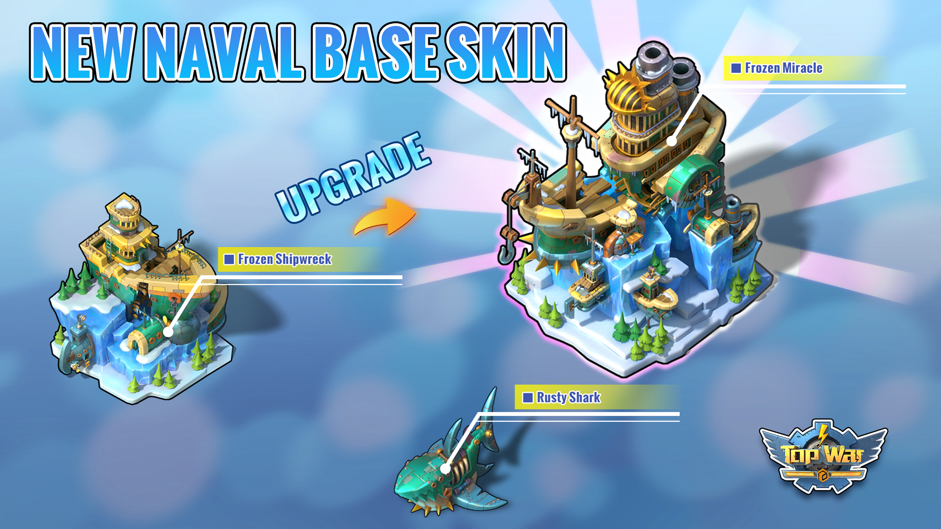 TopWar BattleGame on Twitter " NEW NAVAL BASE SKIN Frozen Miracle & Frozen Shipwreck🛳️⚓️