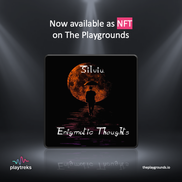 The_Playgrounds's tweet photo. @PlayTreks  
Enigmatic Thoughts by Silviu is now available to buy as a 100/100 limited edition music NFT on https://t.co/zookqMMEcq

#NFT #musicartist #LimitedEdition #MusicNFT #AvailableNow #theplaygrounds #nftart https://t.co/OdHmrwl0US