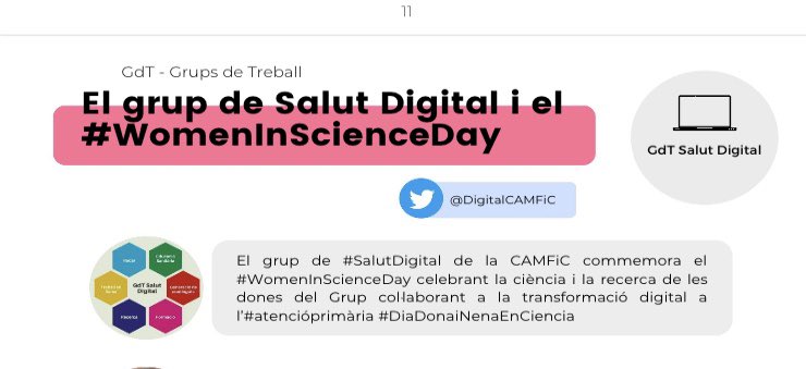 Gràcies #capçaleraCAMFiC per anomenar-nos al commemorarel #WomeninScienceDay 💜

En som moltes, des de fa molt, fent camí en la ciència i la salut!