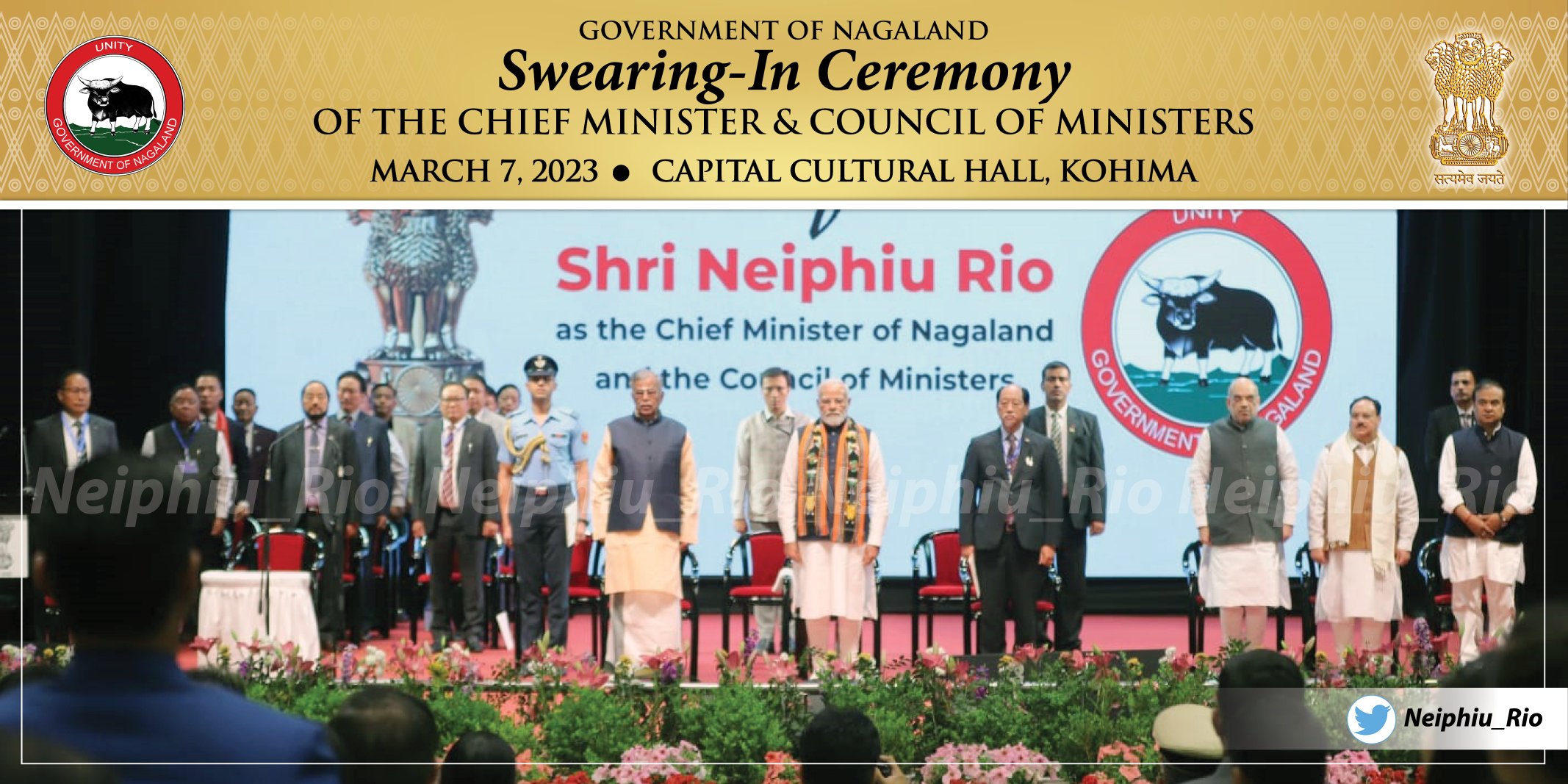 Neiphiu Rio takes oath as Nagaland CM for fifth term