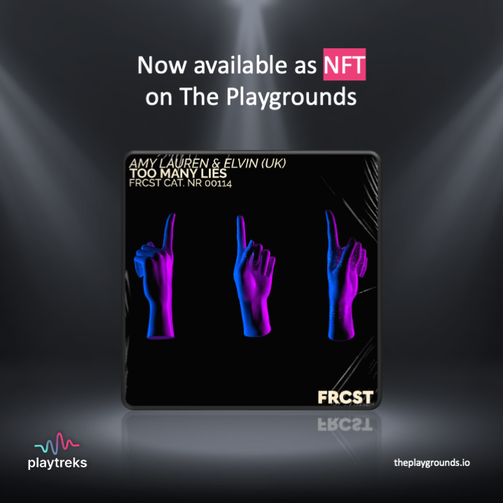 The_Playgrounds's tweet photo. @PlayTreks @frcstrcrds1 
Too Many Lies by @djamylauren and @elvin__uk is now available to buy as a 100/100 limited edition music NFT on https://t.co/zookqMMEcq

#NFT #musicartist #LimitedEdition #MusicNFT #AvailableNow #theplaygrounds #nftart https://t.co/E6F0qt3WkB