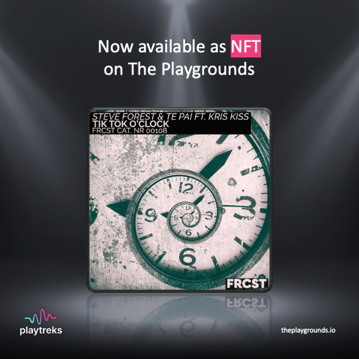 The_Playgrounds's tweet photo. @PlayTreks @frcstrcrds1 
Tik Tok O'Clock by @djsteveforest, Te Pai, and @KristianKiss is now available to buy as a 100/100 limited edition music NFT on https://t.co/zookqMMEcq

#NFT #musicartist #LimitedEdition #MusicNFT #AvailableNow #theplaygrounds #nftart https://t.co/59YY60NH2E