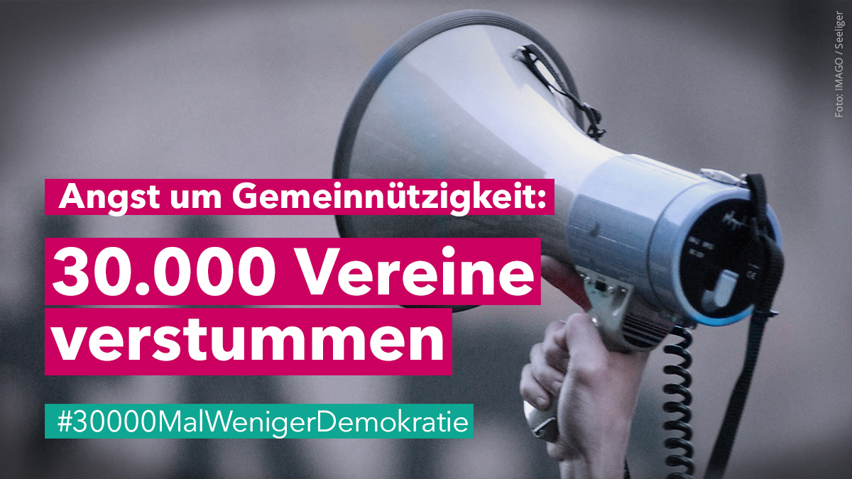 #30000MalWenigerDemokratie: Fünf Prozent aller #gemeinnützig|en Vereine unterlassen demokratisches Engagement aus Sorge vor Verlust #Gemeinnützigkeit. Durch #ZiviZ-Survey erstmals erhoben, was nicht stattfindet wegen dieser Sorge. Das Recht ist zu eng.
zivilgesellschaft-ist-gemeinnuetzig.de/30000-vereine-…