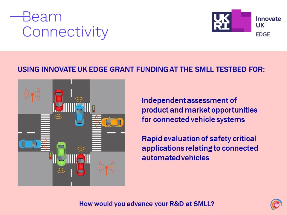 Beam Connectivity has been busy using @IUK_EDGE_LDN grant funding at SMLL to support their growth plans. The testbed offers know-how and facilities to assist innovative businesses deliver their R&amp;D plans.

Discover Beam Connectivity's bright ideas at bit.ly/3Y5o7z6