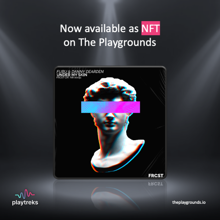 The_Playgrounds's tweet photo. @PlayTreks @frcstrcrds1 
Under My Skin by @FubuMusic and @dannydeardenuk is now available to buy as a 100/100 limited edition music NFT on https://t.co/zookqMMEcq

#NFT #musicartist #LimitedEdition #MusicNFT #AvailableNow #theplaygrounds #nftart https://t.co/joYuM98dQB