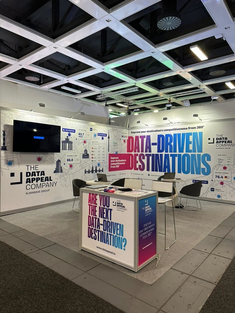 DataAppeal's tweet photo. Finally we can meet at #ITBBerlin2023. From today until the end of the event, you can find us at stand 112, hall 5.1.
Drop by and say hello! We will be happy to welcome you.
#DataDrivenDestinations https://t.co/qfoae3bLKm