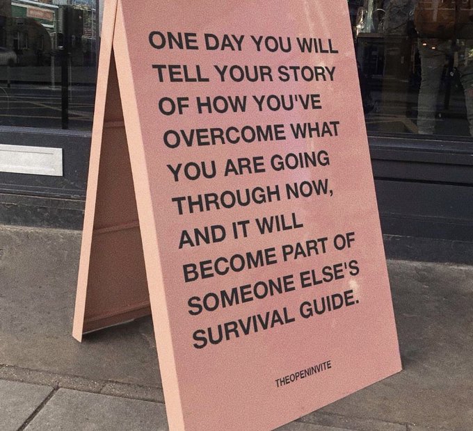 You will overcome.