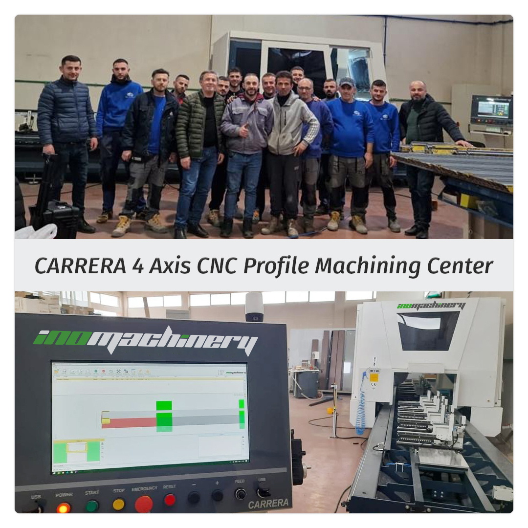 inomachinery's tweet photo. Our new #gamechanger CNC Profile Machining Center #inoCARRERA is delivered in Albania. The machine can process and cut profiles on the same machine thanks to the #4Axis processing head and both sides tilting #600mm cutting blade.

#delivery #ino #inomachinery #cncMachiningCenter https://t.co/6aIkUtmNKb