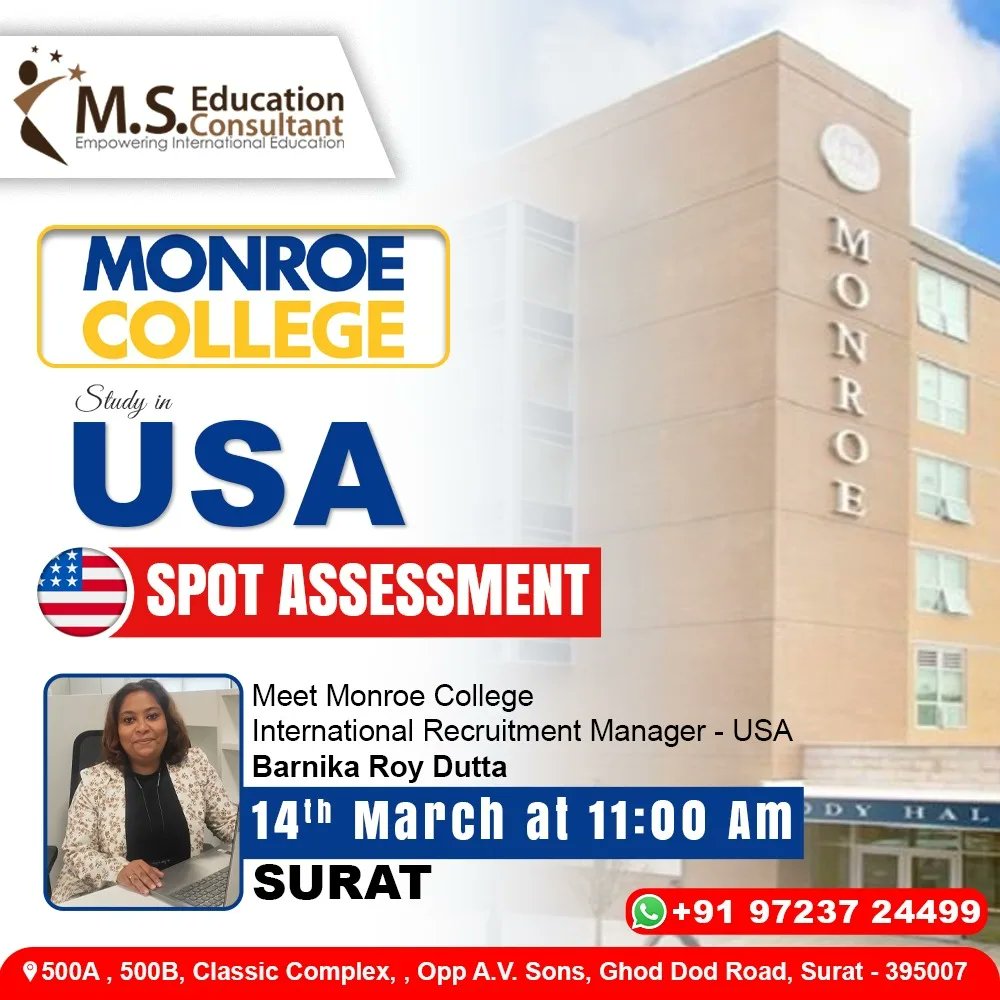 🇺🇲 #STUDYINUSA 🇺🇲

👉 Study in #BAU , Washington, DC

👉 Study in #MonroeCollege , New York #USA

👉 Study in USA without #IELTS
👉 Offer letter in 1 week
👉 App fee waiver

Get #Spotassessment for Sep 23 intake

#UsaVisa #studyabroad #bayatlanticuniversity #MSEducationConsultant
