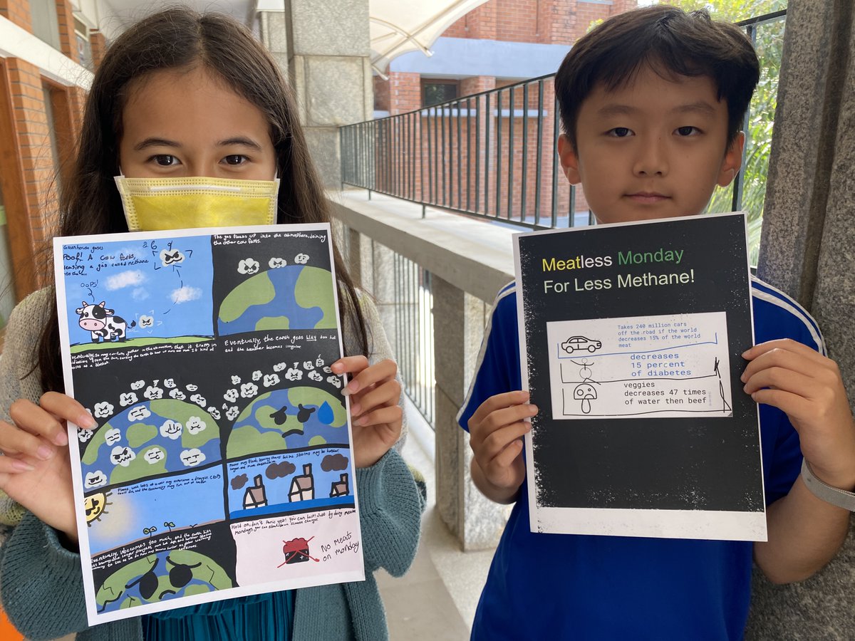 BrittThorpe5's tweet image. 5BT at AISC, Meatless Monday Advocacy Team asks you to join the #MeatlessMonday movement and reduce your carbon footprint while enjoying delicious plant-based meals! Let&apos;s make a positive impact on the planet, one meal at a time 🌱🌍 #AISCElementary #AISCGrade5 @BrittThorpe5