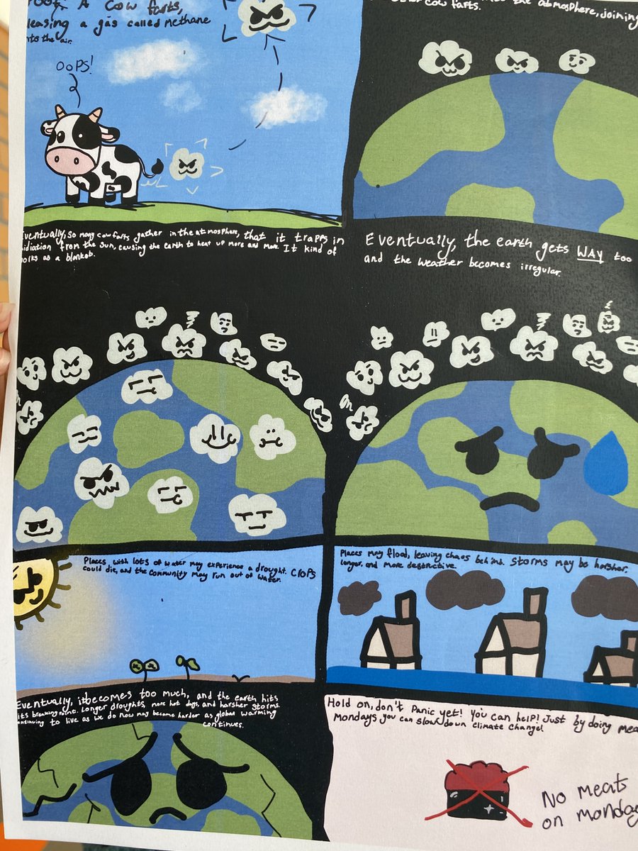 BrittThorpe5's tweet image. 5BT at AISC, Meatless Monday Advocacy Team asks you to join the #MeatlessMonday movement and reduce your carbon footprint while enjoying delicious plant-based meals! Let&apos;s make a positive impact on the planet, one meal at a time 🌱🌍 #AISCElementary #AISCGrade5 @BrittThorpe5