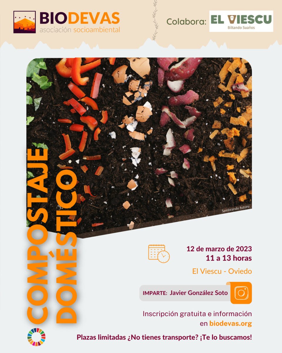 biodevas's tweet photo. Abiertas inscripciones gratuitas.

Toda la información de la actividad en https://t.co/rLFLbKrV53

#Asturias #Oviedo #residuos #compost #zerowaste #sembrandofuturo #biodevas https://t.co/FnmZv7eut6