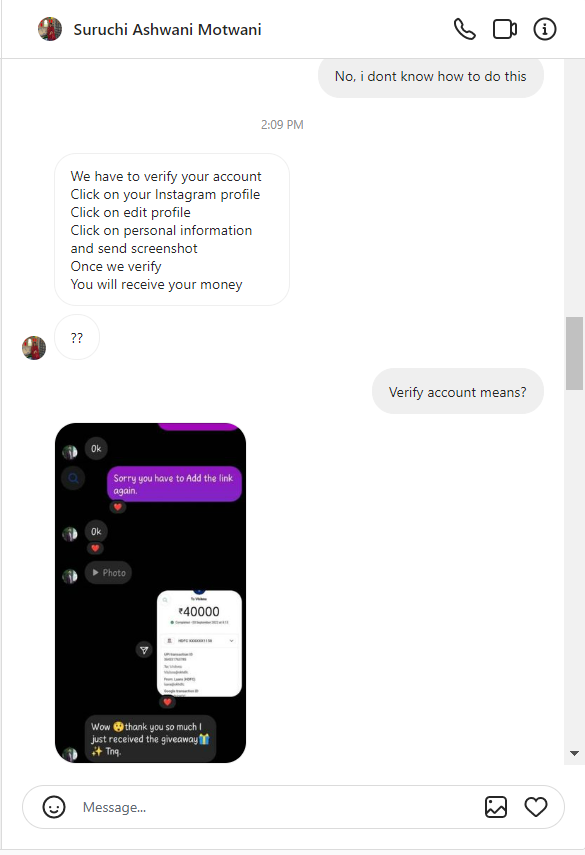 dushtchhokra's tweet photo. 1/2 @DCP_CCC_Delhi @CPDelhi Hi I got a follow request on instagram where I can see multiple common friends are there so i thought this person would be a friend from school. Attached are the screenshots of what happend next.
Other screenshot are in the trail. https://t.co/ltW6V97Ekd