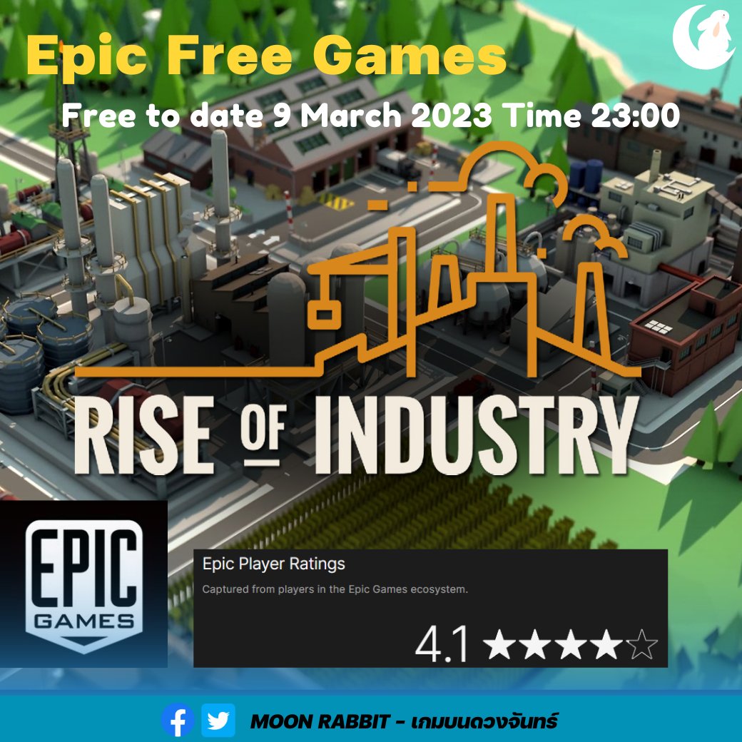 chooseananimal's tweet photo. "Rise of Industry" เกมฟรีจาก Epic
โหลดฟรีถึง: 9 มีนาคม 2566 เวลา 23:00 น.
มาฝึกเป็นเจ้าสัวด้วยการสร้างอาณาจักรให้ยิ่งใหญ่กัน
ยังไม่เล่น! ก็โหลดมาเก็บไว้ในคลังก่อนได้
Epic: https://t.co/A7KxtbPjjC
#rabbitgames #เกมเมอร์ #gamers #Epic #RiseofIndustry #เกมฟรี #FreeGames https://t.co/kvJTFKUGRs