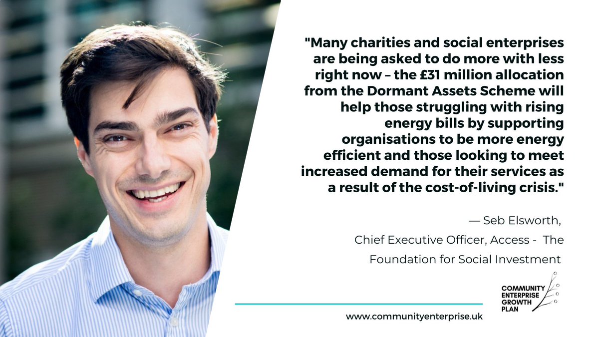Welcome news that £31m #DormantAssets will be used to support those with community buildings by future-proofing them against rising energy costs and helping organisations facing increased demand due to cost-of-living. 
#CommEntGrowthPlan