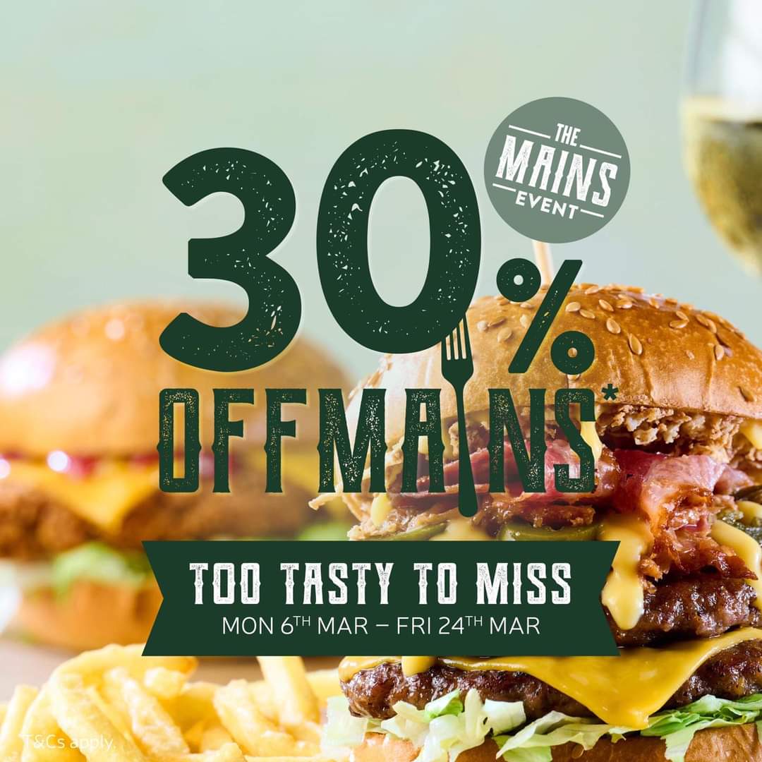 30% OFF Mains, download a voucher ⬇️⬇️⬇️

sessileoakpubllanelli.co.uk/marchoffer
