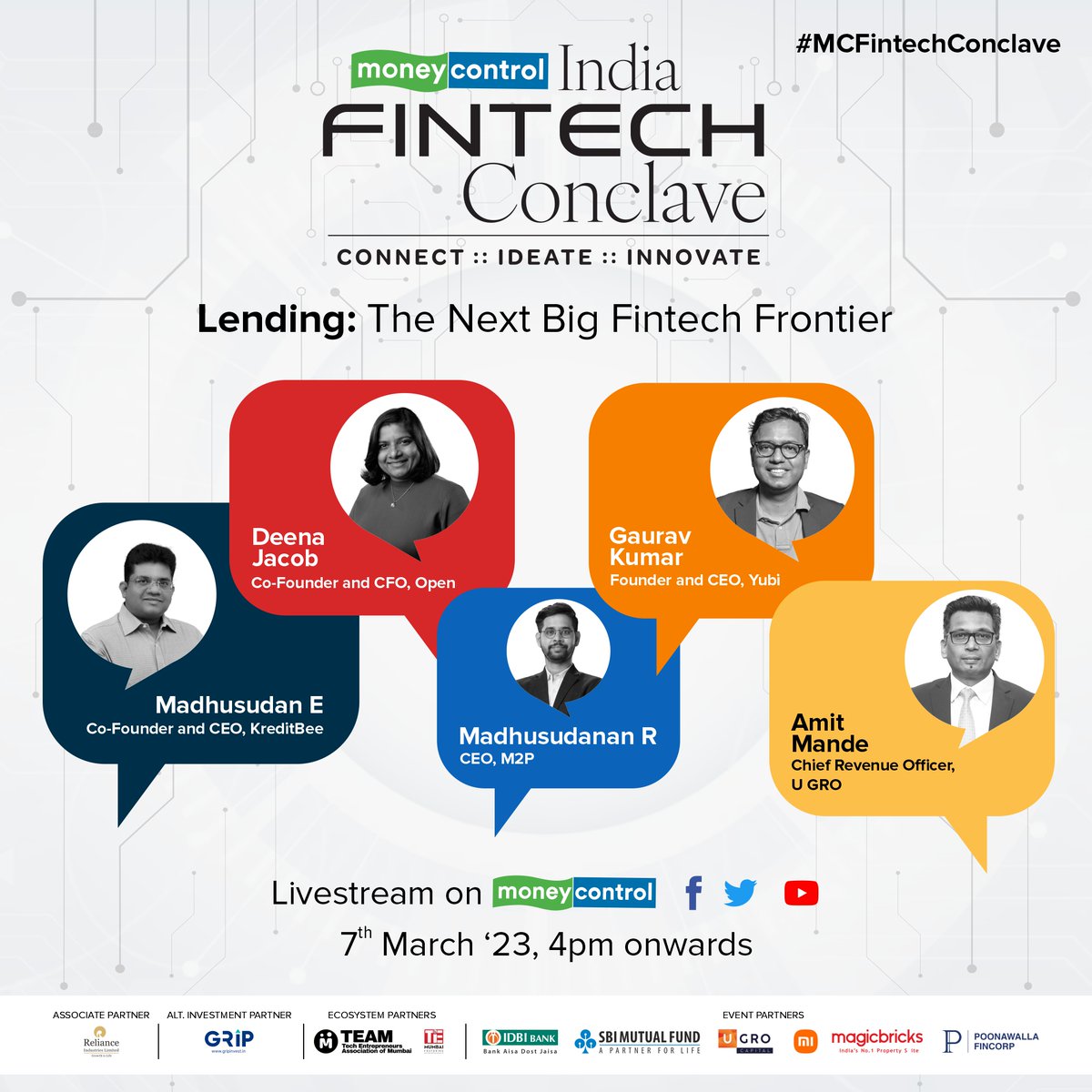 How have digital lending guidelines impacted fintech &amp; what avenues are they looking at? Is there going to be a rise in co lending?

Madhusudan E, <a href="/deenajacob16/">Deena Jacob</a>, <a href="/onlymadhoo/">Madhusudanan</a>, <a href="/gaurav_irma/">Gaurav</a> &amp; <a href="/snathdelhi/">Shachindra Nath</a> chat with <a href="/kayezad/">Kayezad E Adajania</a> 

LIVE from Mumbai 4 pm onwards 👇
youtube.com/live/LPDcGgwQH…