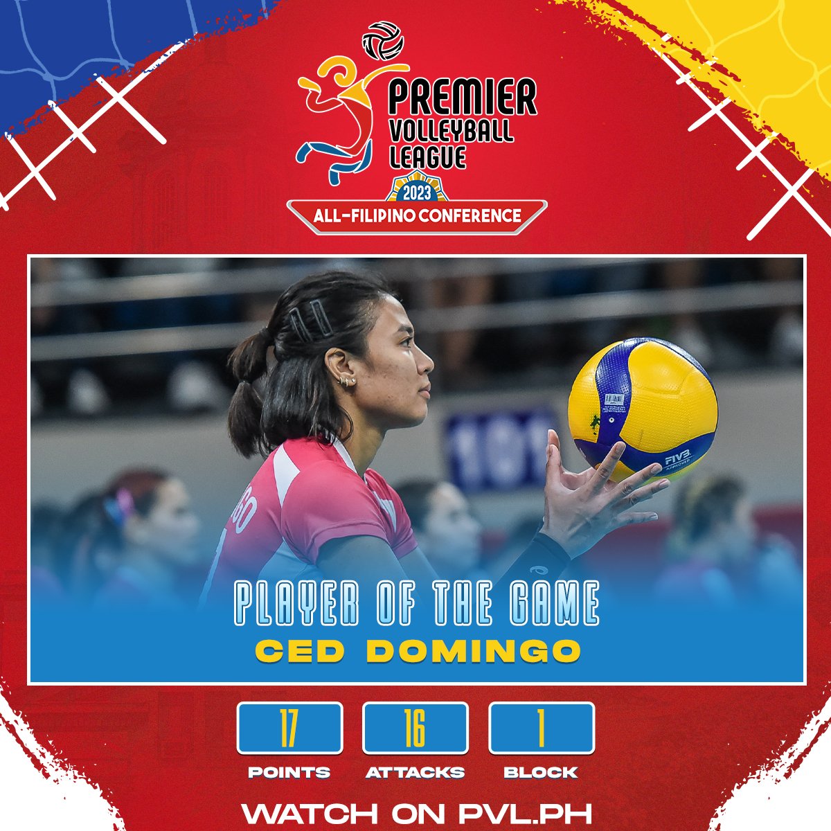 CED STEPS UP! #PVL2023 #TheHeartOfVolleyball Catch the game on PVL.ph, One Sports, One Sports+ or Cignal Play