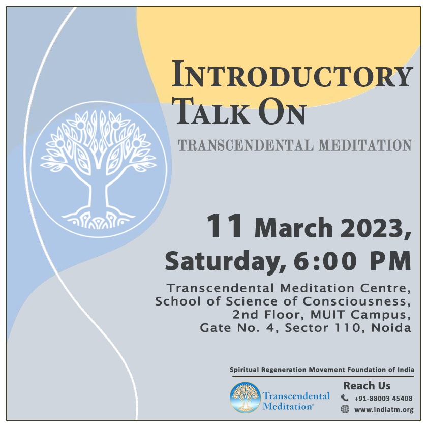 india_tm's tweet photo. Transcendental Meditation helps lead you to a restful alertness that’s profoundly rejuvenating for your overall health and wellness!

#transcendentalmeditation #meditation #maharishimaheshyogi #tm #maharishi #guidedmeditation #srmfoundation #transcendental #meditation #peace https://t.co/Qkg4xMMkWF