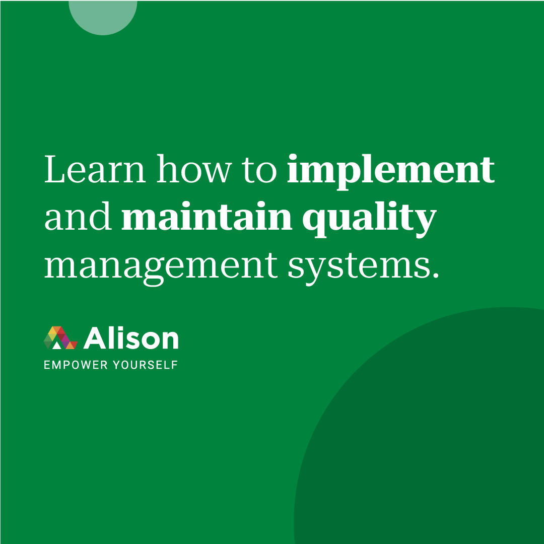Alison_Learning's tweet image. This free online #ISO9001 course offers a framework for organisations to implement and maintain a successful #QualityManagementSystem. Enrol and gain expertise that will make you a valuable asset for companies worldwide.

🔗ow.ly/J03s50N1wk8

#Alison #EmpowerYourself