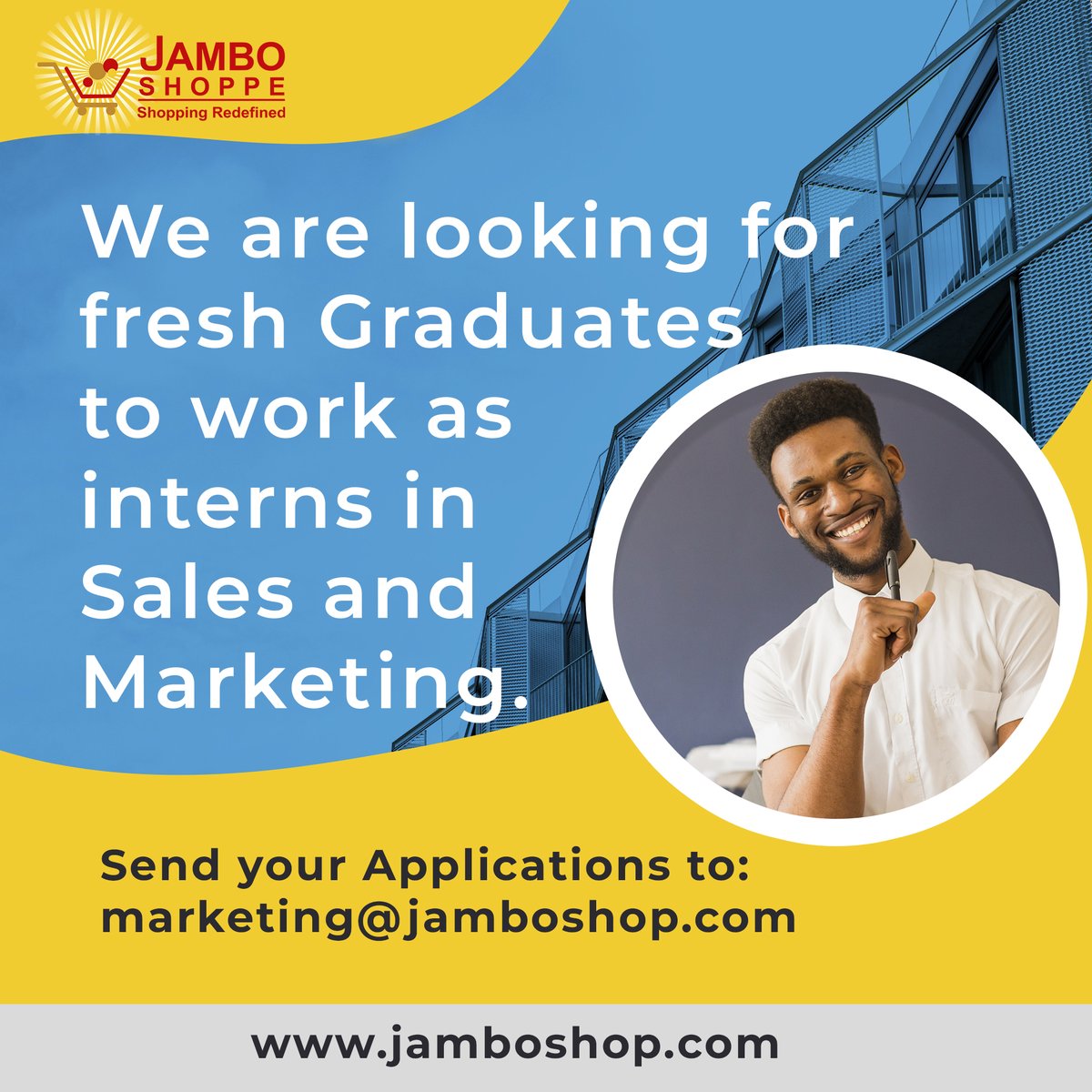 . Full-Time Job
. Should be living in Nairobi
. Good communications skills
. Salary- No bar
Apply now and let's take your career to new heights.
 
#SalesAndMarketingInternship #ImmediateJoiners #NairobiJobs #CareerOpportunities #CommunicationSkills