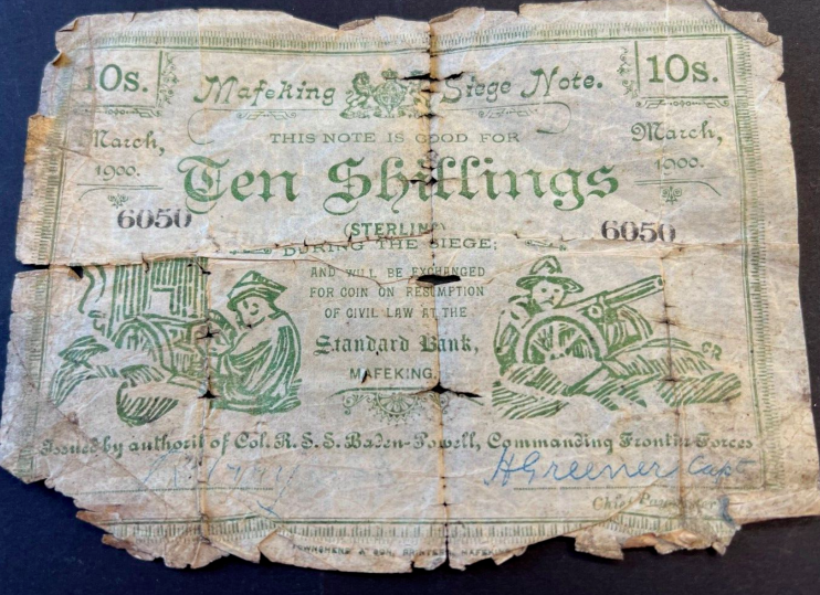Keep an eye out on our auction this week. Rare Mafeking Siege South African 10 Shilling note 1900
#banknote #rare #rarebanknote #old #oldmoney #papermoney #oldpapermoney #worldmoney #worldpapermoney #africa #numista #Collections
