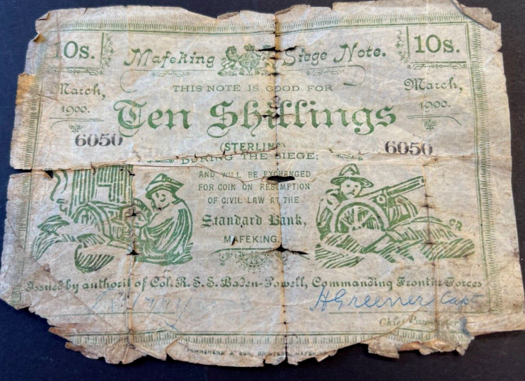 CavalierCoins's tweet image. Keep an eye out on our auction this week. Rare Mafeking Siege South African 10 Shilling note 1900
#banknote #rare #rarebanknote #old #oldmoney #papermoney #oldpapermoney #worldmoney #worldpapermoney #africa #numista #Collections