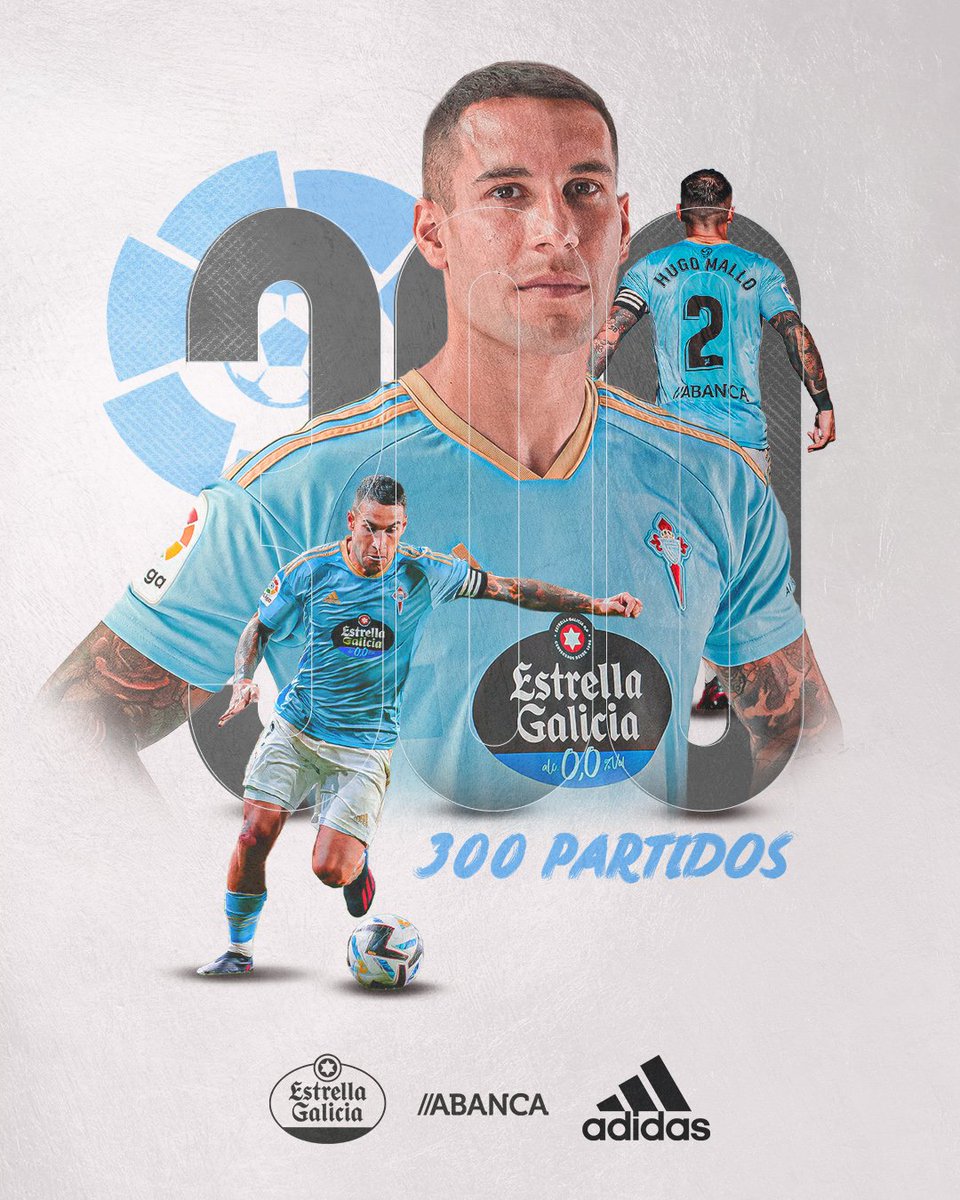 Da Madroa a Lenda do celtismo. 💙 𝗛𝘂𝗴𝗼 𝗠𝗮𝗹𝗹𝗼, co noso escudo no peito, é o primeiro celeste en chegar a 3⃣0⃣0⃣ partidos en <a href="/LaLiga/">LALIGA</a> 🙌

𝑶𝒓𝒈𝒖𝒍𝒍𝒐𝒔𝒐𝒔 𝒔𝒆𝒎𝒑𝒓𝒆 𝒅𝒐 𝒏𝒐𝒔𝒐 𝒄𝒂𝒑𝒊𝒕𝒂́𝒏! 🔝©️  A por todas, Hugo! 👏
