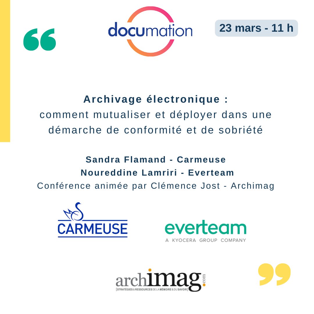 Préparez votre visite à @Documation2023 Retrouvez-nous stand C82 et ne manquez pas nos conférences !
hubs.ly/Q01Bk5dj0