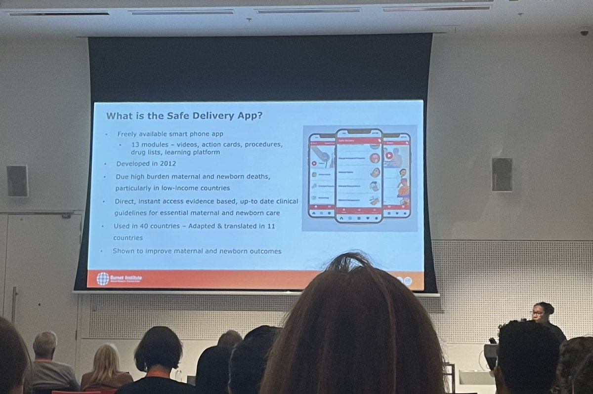 Absolutely blown away by the incredible work of Delly Babona and the Safe Delivery app roll out in PNG where maternal and neonatal mortality rates are tragically high @BurnetInstitute #PSANZ2023