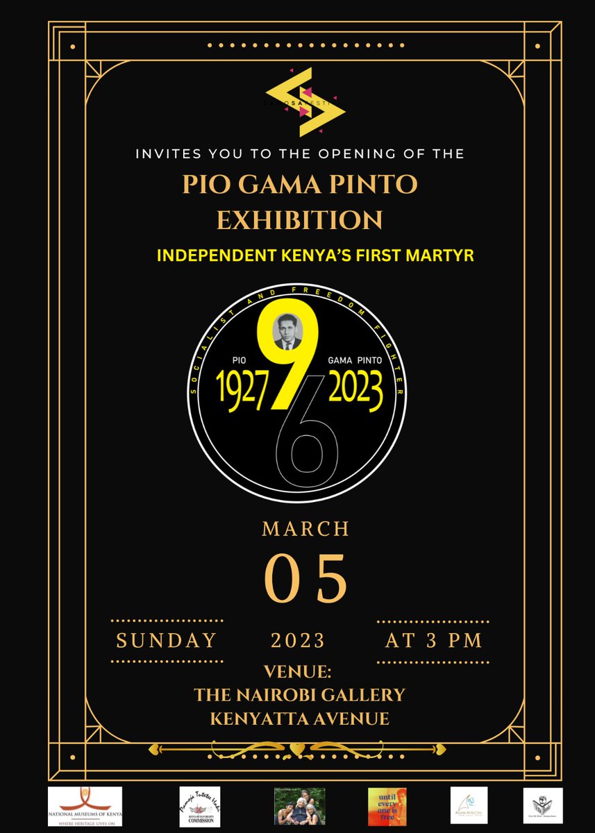 irunguhoughton's tweet photo. Attended opening of the Pio Gama Pinto Exhibition Sunday.
Displaying at National Gallery next to Nyayo House for the next 3 weeks, strongly recommended.
Thank you @AwaazMagazine
Also check out #Untileveryoneisfree podcast
https://t.co/kYFGZcx41m https://t.co/V0A4rspQsu