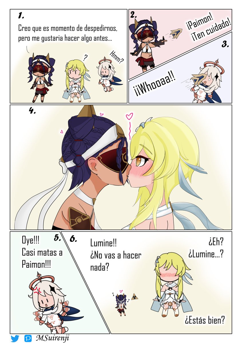 MSuirenji's tweet photo. Lumine & Jeht ❤️ (Mini-comic)
#GenshinImpact #原神 #Lumine #jeht #yeht #paimon #yuri
Pixiv: https://t.co/en1ccDZXNX https://t.co/pocAqqOrdU