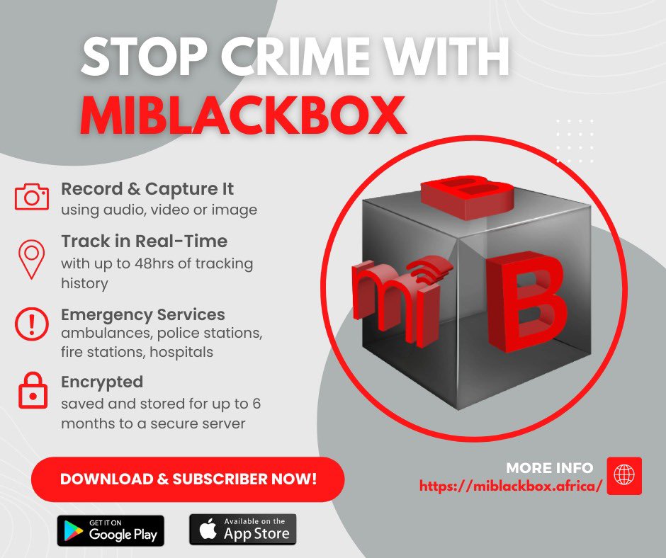 Abramjee's tweet photo. #MiBlackBox assists you in managing the safety and protection of your loved ones easily.
It’s a must have safety and safety evidence based app. Download now via the Apple and Google Play Stores:
https://t.co/0FQ09jQDUG
Or
https://t.co/vUHJUmX3YQ
Get @MiBlackbox PT https://t.co/G91IZDGQix