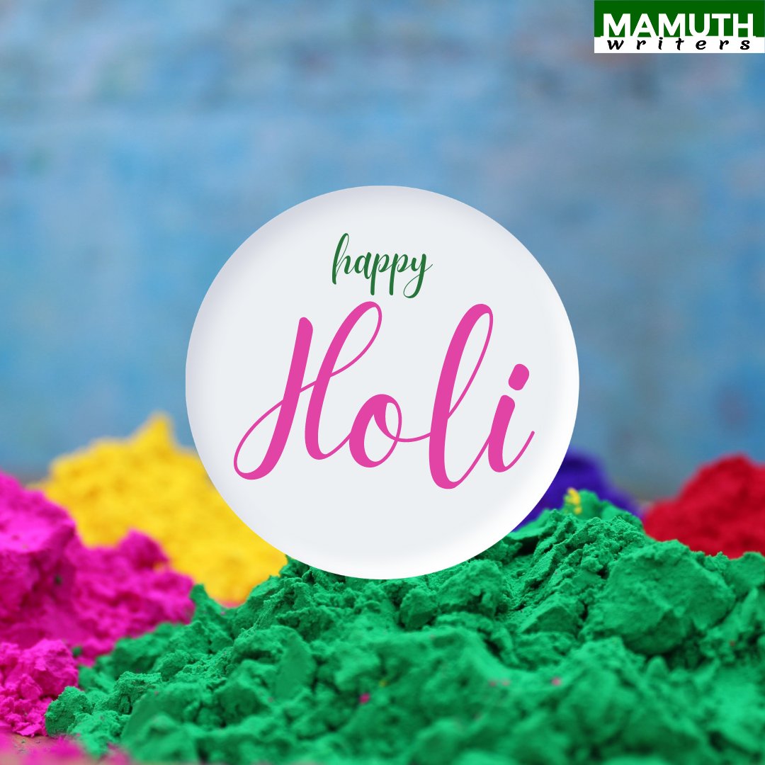 MamuthWriters's tweet photo. Happy Holi everyone! May this festival of colors bring joy, happiness and peace to your life.
 #holi #festivalofcolors #indianfestival #happyholi #colours #celebration #happiness #positivity #love #peace #familytime #friendship #togetherness #traditional #cultural #joy https://t.co/5fdYY6Lh8v