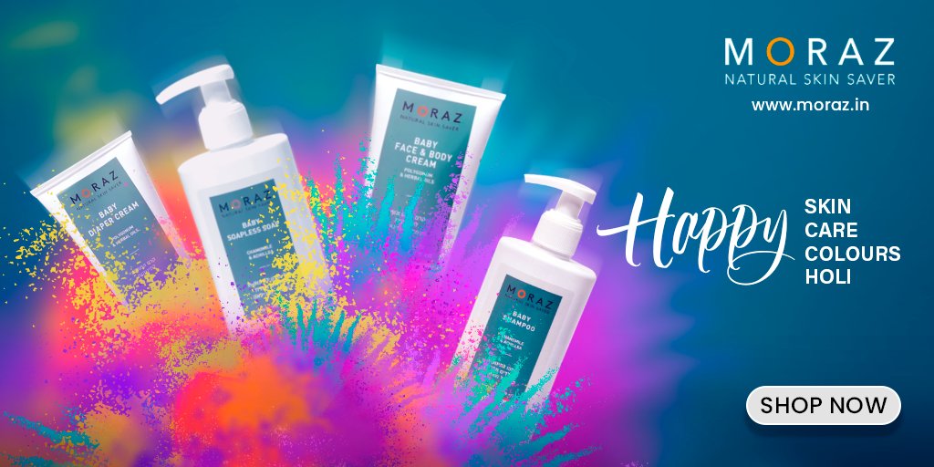IndiaMoraz's tweet photo. Enjoy a safe and happy holi. 

Moraz Babies and kids products 
Moraz Natural baby cream for face
Moraz Natural baby shampoo 
Moraz Natural Herbal Baby Diaper Cream 
Moraz Natural Herabal Baby Soapless Liquid Soap 
Shop now : https://t.co/YzwSWyhOln

#Moraz #BabyCare #BabyProducts https://t.co/giaJJX4A0q