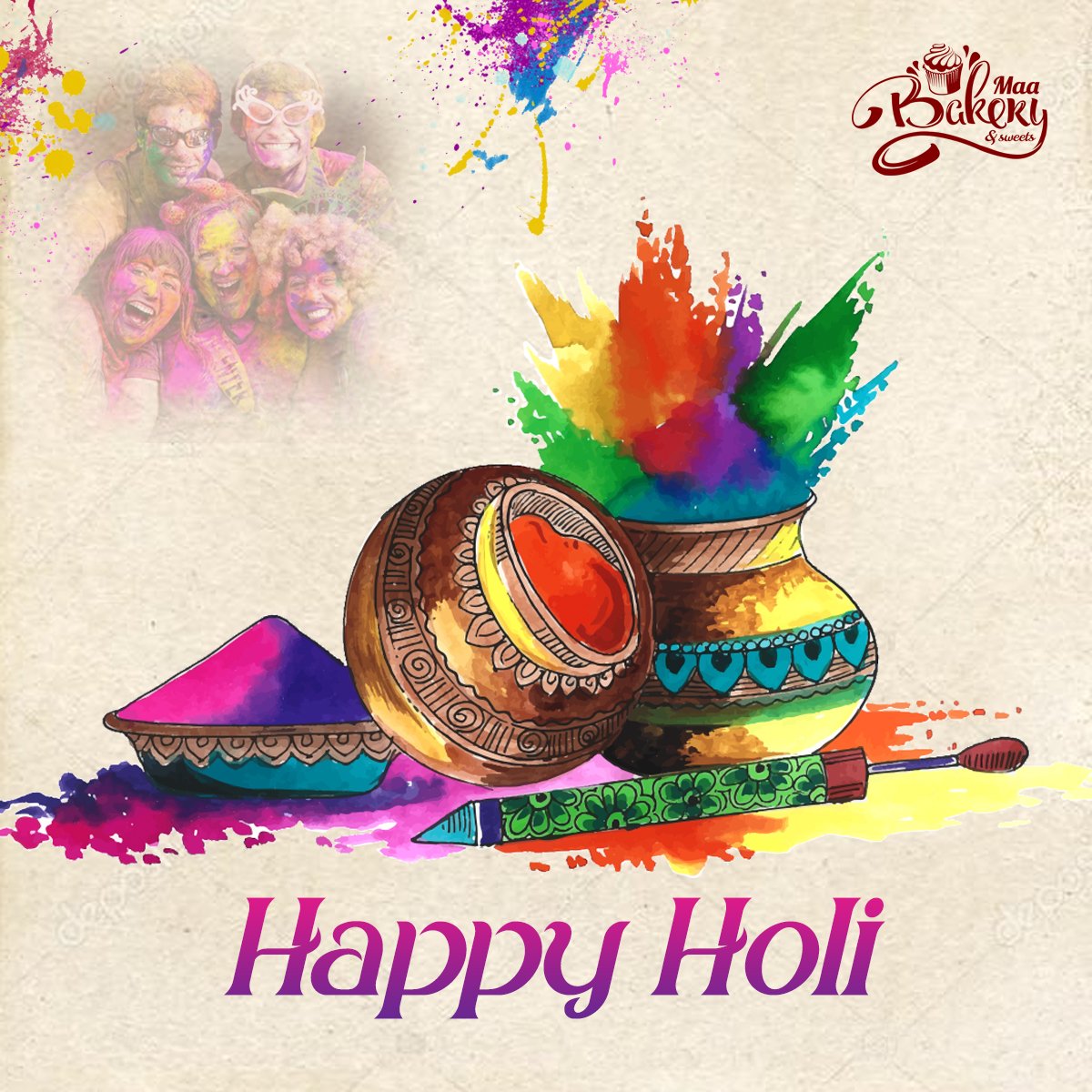 maabakari's tweet photo. Happy holi to all of you !!

#maa_bakery_ #kanchanbari #HappyHoli #happyholi2023 https://t.co/1cPgtRTswz