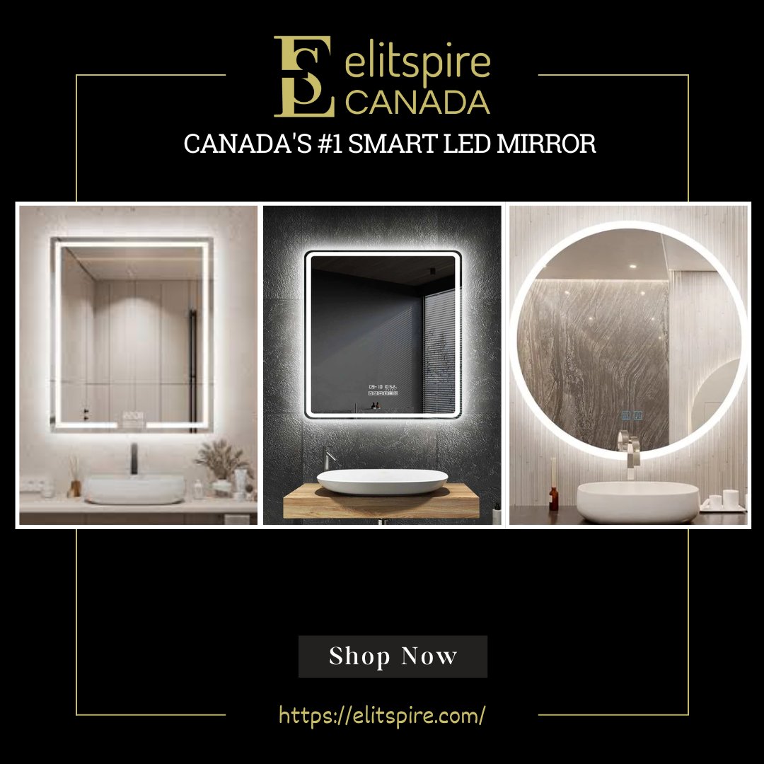 'Upgrade your bathroom with a Smart LED mirror! Experience better lighting and functionality in your daily routine with Smart LED mirrors.' #SmartHome #LEDmirrors #Canada #HomeAutomation
#SmartBathroom #ModernLiving