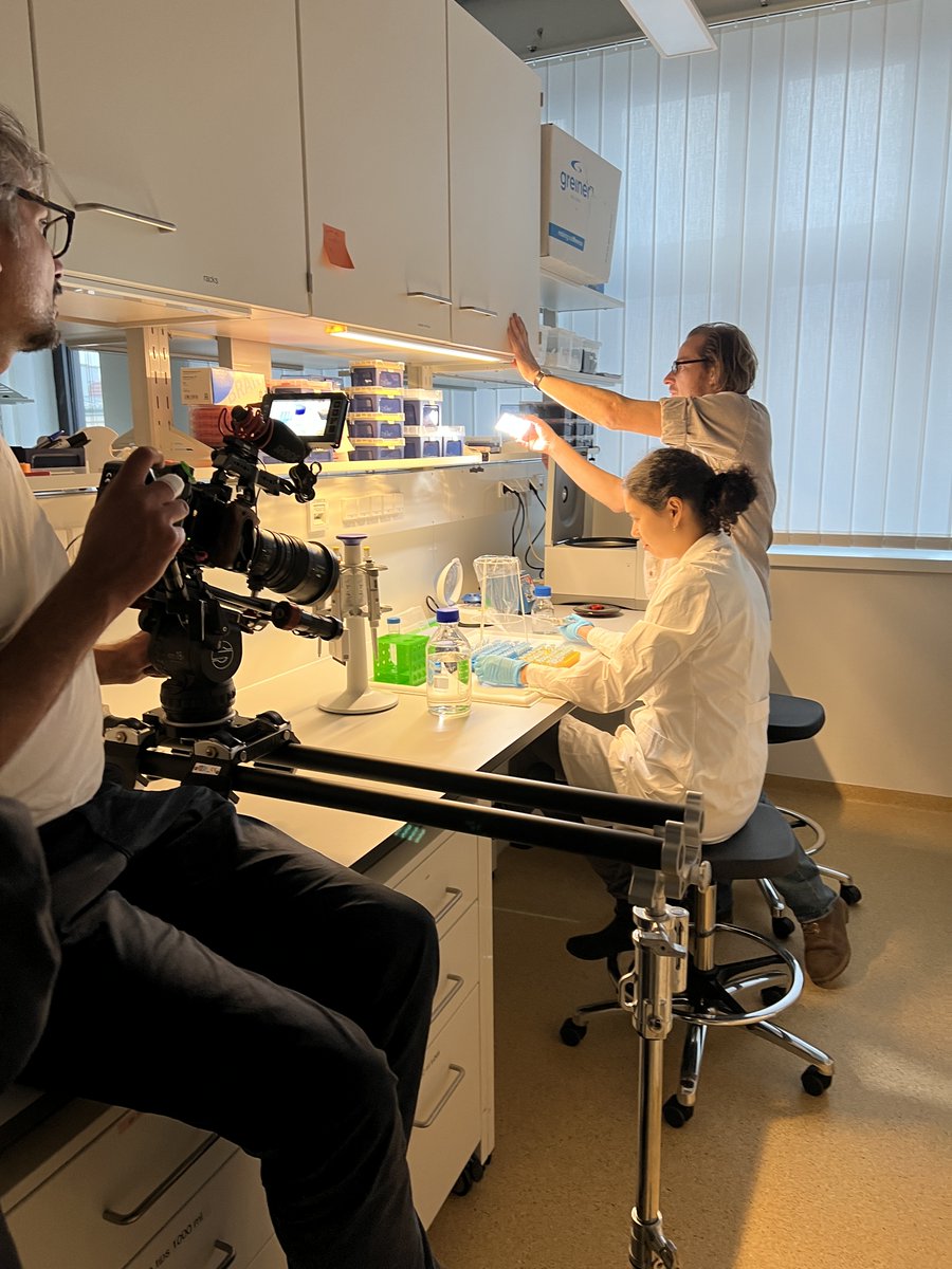 tommyhigham's tweet photo. Two long days of filming and interviews in our lab, in Physics at the VERA accelerator and the Natural History Museum with German channel UFA as part of a 3 part documentary series. @HeasVienna @Netty https://t.co/o3x7M4Xlfb