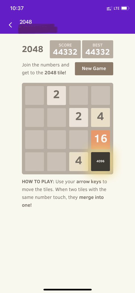 rakshitsolanki's tweet photo. Scored 4096 for the 1st time in #2048 game. #Puzzle #games #brainteaser #tilegames https://t.co/KGe6EOLSVJ