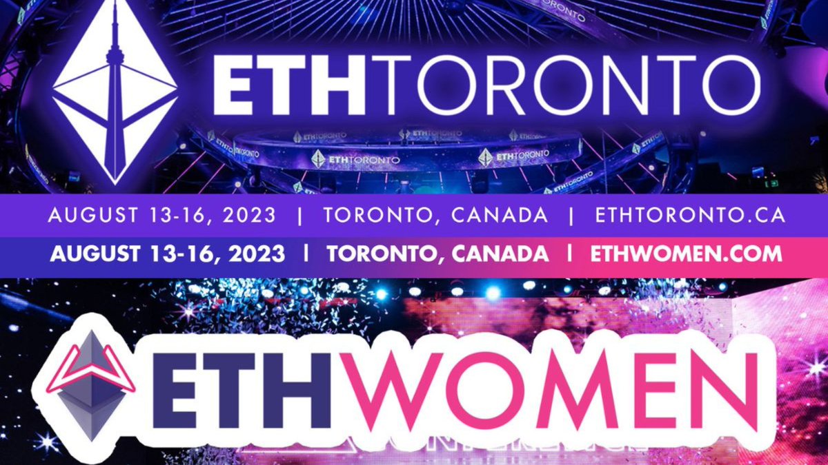 Get a chance 🤩🤩🤩

<a href="/ETH_Toronto/">ETHToronto</a>   
<a href="/Ethereum_Women/">ETHWomen 💖</a> 
<a href="/Futurist_conf/">Blockchain Futurist Conference</a> 

The 2nd Edition of EthToronto and First Ever ETHWomen Hackathon to take place at the Blockchain Futurist Conference!!!!