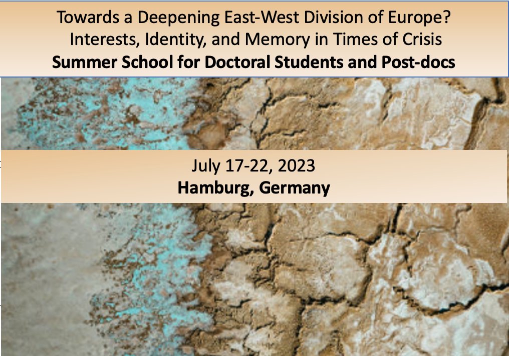 CdnEurDialogue's tweet photo. Great opportunity for #DPhd &amp; #PostDoc  
Summer School 'East-West Divide in Europe' 
led by Oliver Schmidtke, July #Hamburg
➡️fully funded ➡️March 14th deadline 
https://t.co/VWozzj4nWd
@OSW_eng @ceu @MemStudiesAssoc @FrankfurtMemory @memorystudies @MemoryStudiesSW @EUI_EU @ECPR https://t.co/i1JfC0ktg8