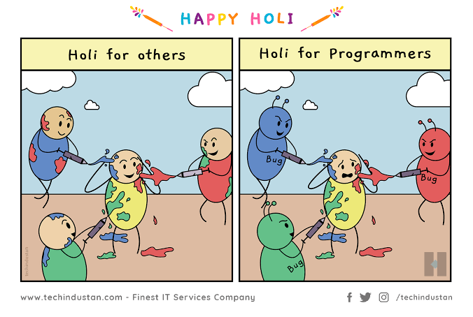 Codame_IIITB's tweet image. Wishing everyone a very Happy Holi from team Codame. 
#codameiiitb #techtwitter #holi