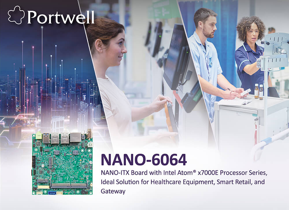 Portwell_Taiwan's tweet image. #NanoITX #embeddedboard with #Intel Atom® x7000E series processors empowers #IoT edge use cases with #AI and real-time computing; ideal for healthcare, retail, digital signage and automation applications.

Press Releases：portwell.com.tw/news/press-rel…

#portwell