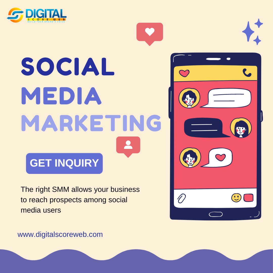 Digitalscoreweb's tweet photo. The right SMM allows your business to reach prospects among social media users.

For More Info: https://t.co/dAKaVF1Uhr

#smm #digitalscoreweb #socialmediamarketing #marketing #socialmedia #Digital #DigitalMarketing https://t.co/lJBx5Hdvsa
