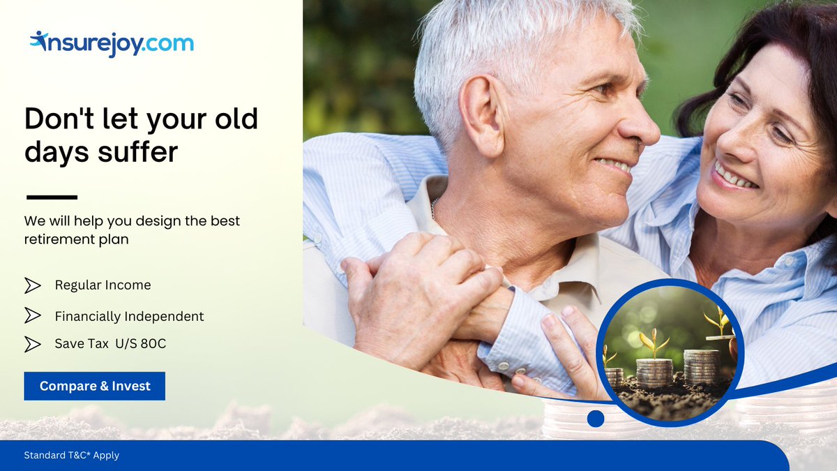 Retirement planning is not just about saving money, it's about designing the lifestyle you want to live in your golden years. Start dreaming and planning now.

Compare &amp; Invest Today: insurejoy.com/pension-plans
.
.
#insurejoy #insurance #retirementplanning #pensionplans #investment