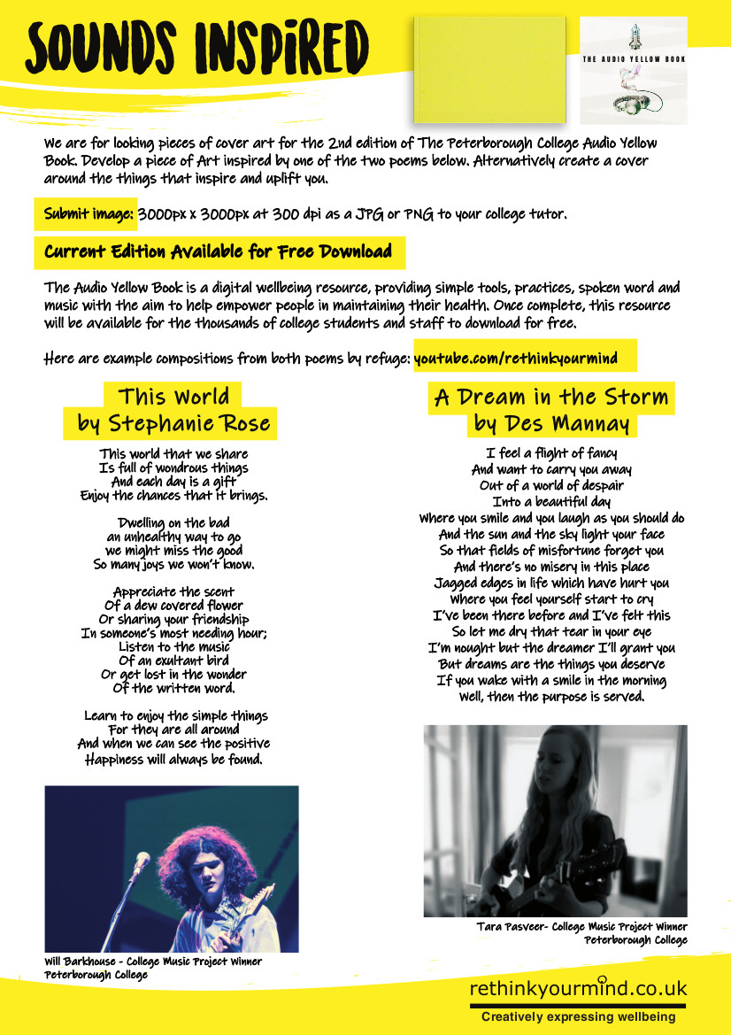 Refuge (@musicfromrefuge) on Twitter photo Amazing to kick off <a href="/rethinkyourmind/">rethinkyourmind</a> #SoundsInspired project for music & art students <a href="/PboroCollege/">Peterborough College</a> - Excited to see the art & compositions inspired by these poems which will feat on #TheAudioYellowBook #wellbeing resource. Soon available college wide-TY <a href="/stevethedrummer/">Steve Simmonds đź’™</a> D Smith Amazing to kick off <a href="/rethinkyourmind/">rethinkyourmind</a> #SoundsInspired project for music & art students <a href="/PboroCollege/">Peterborough College</a> - Excited to see the art & compositions inspired by these poems which will feat on #TheAudioYellowBook #wellbeing resource. Soon available college wide-TY <a href="/stevethedrummer/">Steve Simmonds đź’™</a> D Smith