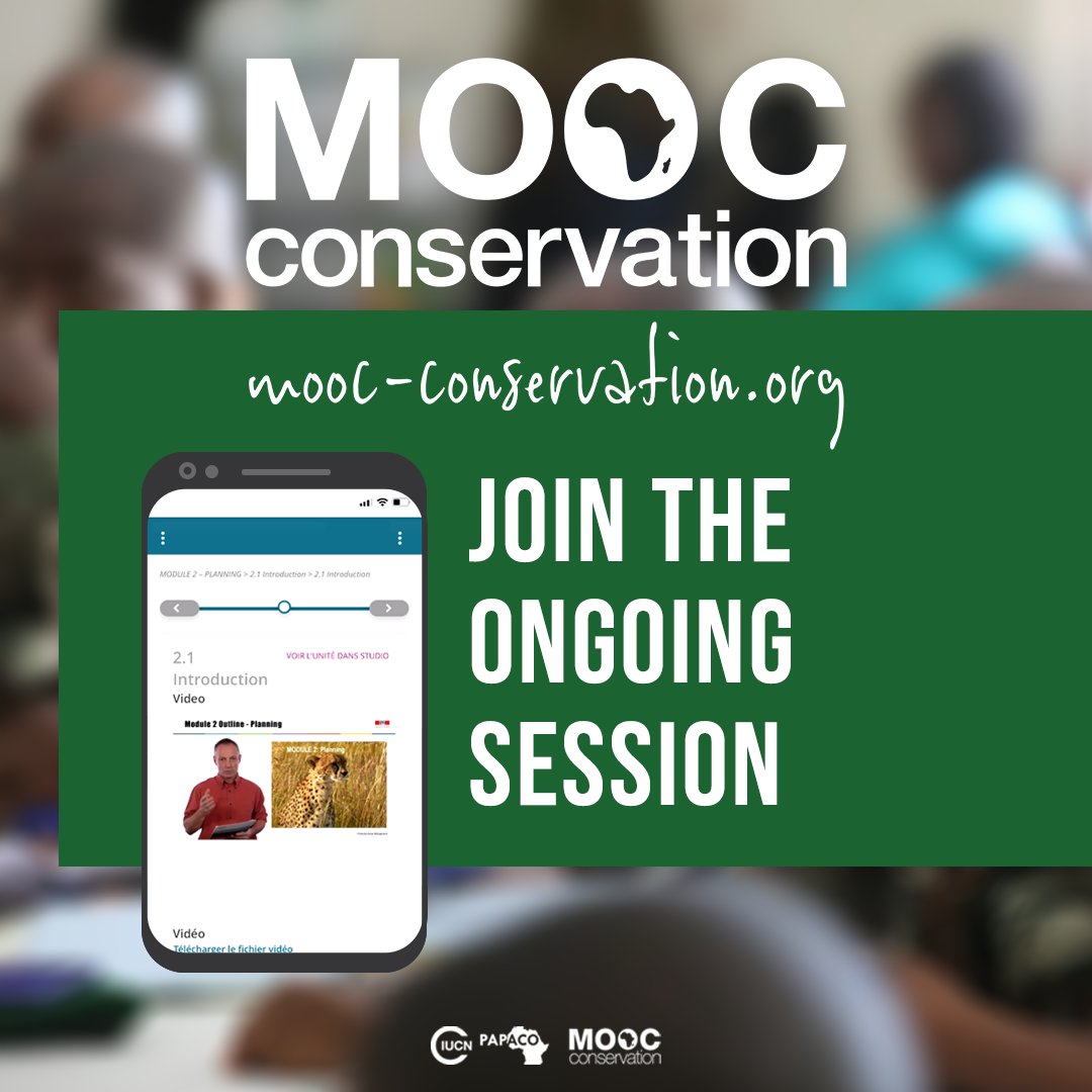 MOOCs are open until 18 June 2023. Join our community of +100 000 enrolled learners and receive training in protected area conservation. Registrations: mooc-conservation.org